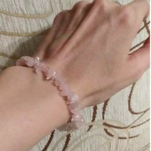 2/$35 Barely Pink Single Strand Stone Bracelet